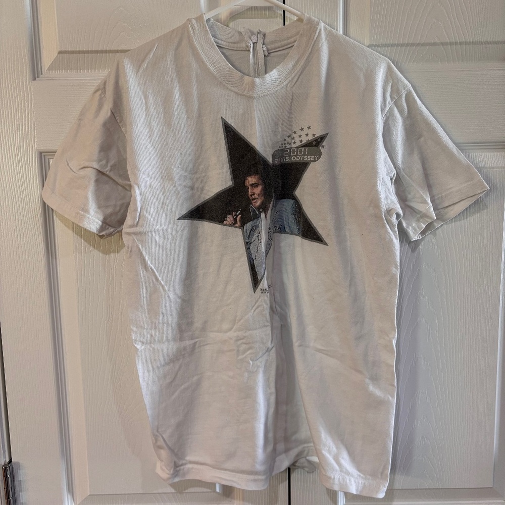 Vintage Elvis Presley 2001 Elvis Odyssey Fan Club Star Graphic Tee Size M